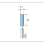 トラスコ中山 ナカニシ 軸付砥石(1Pk(袋)＝10本)粒度#120 ブルー 円筒 外径4mm（ご注文単位1パック）【直送品】