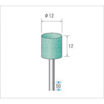 トラスコ中山 ナカニシ 軸付砥石(1Pk(袋)＝10本)粒度#100 グリーン 円筒 外径12mm（ご注文単位1パック）【直送品】