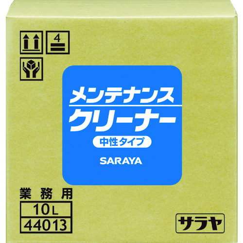 トラスコ中山 サラヤ 油汚れ用洗浄剤 メンテナンスクリーナー 10L 381-2146  (ご注文単位1個) 【直送品】