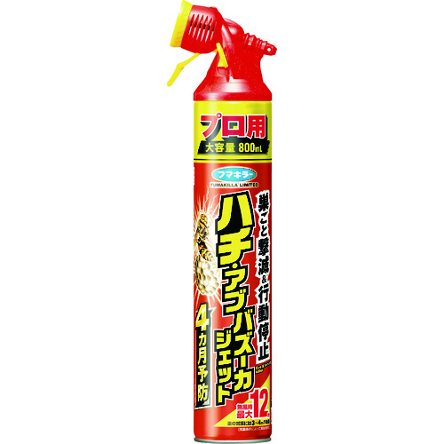 トラスコ中山 フマキラー 殺虫スプレーハチ・アブバズーカジェット800ml（ご注文単位1本）【直送品】