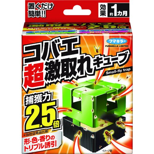 トラスコ中山 フマキラー コバエ超激取れキューブ 1個入（ご注文単位1パック）【直送品】