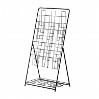 アール・エフ・ヤマカワ パンフレットスタンド　7段　トリプル ブラック RFPFS-TRBK 1台（ご注文単位1台）【直送品】