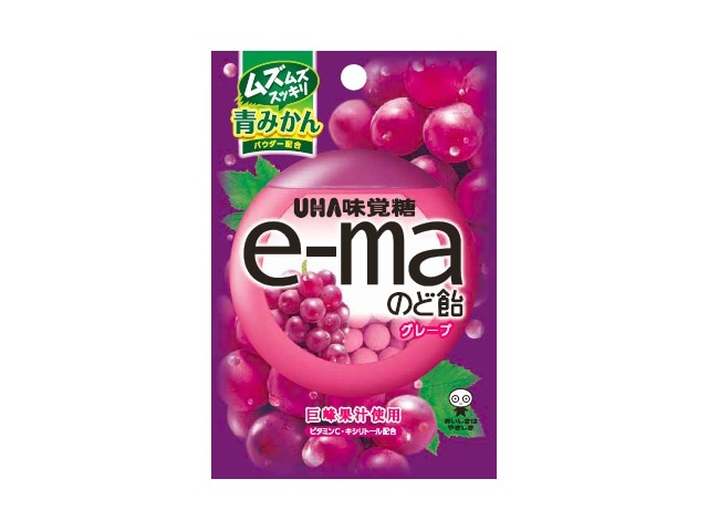 UHAピピンe-maのど飴小袋グレープ28g※軽（ご注文単位10個）【直送品】