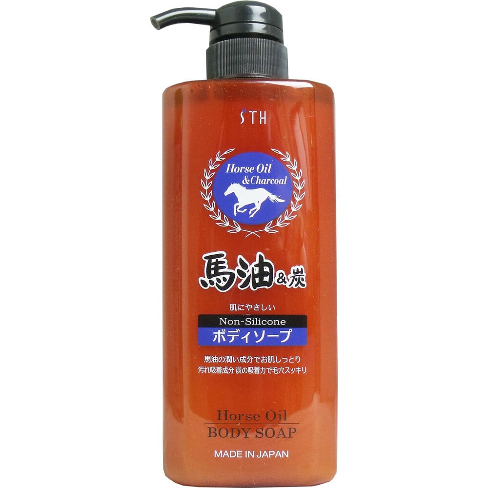 エス・ティ・ヒッツ　馬油＆炭ボディソープ 600mL　1個（ご注文単位1個）【直送品】