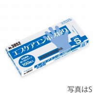 エブノ PVC手袋　エブケア　エンボス絞り 箱入　M 3052　半透明 100枚/箱（ご注文単位60箱）【直送品】