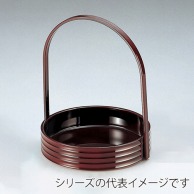 福井クラフト 6.5寸ロクロ目手提盛器 溜 51023550 1個（ご注文単位1個）【直送品】