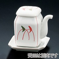 福井クラフト 陶器カスター　角醤油差 赤絵露草 80501640 1個（ご注文単位1個）【直送品】