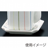 福井クラフト 陶器カスター　角醤油差受皿 三色十草 80501710 1個（ご注文単位1個）【直送品】