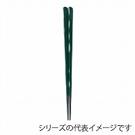 福井クラフト 六角一刀彫箸　22.5cm 緑塗 90031381 1組（ご注文単位1組）【直送品】