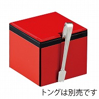 福井クラフト 90角元禄ガリ入　トング別 朱渕黒 13000253 1個（ご注文単位1個）【直送品】