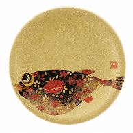 福井クラフト 耐熱φ150寿司皿　ゴールドパール　千代紙　魚拓 フグ 13000072 1個（ご注文単位1個）【直送品】