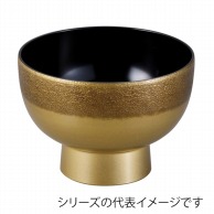 福井クラフト 飯器　4.5寸　河和田椀　蓋なし 絞り墨入れ金　内黒 33503500 1個（ご注文単位1個）【直送品】