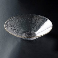 福井クラフト ガラス器　φ20cm　静波大鉢 透明／縁金 80116010 1個（ご注文単位1個）【直送品】