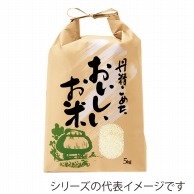 マルタカ 米袋　紐付クラフト 丹精こめたおいしいお米　1kg KH0380 300枚/箱（ご注文単位1箱）【直送品】