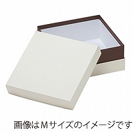 洋菓子箱　正方形コンビAギフトケース S　白／茶 1055　1個（ご注文単位100個）【直送品】