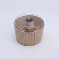 cotta シフォンカップ　ハードタイプペット蓋付SC844A  6145　茶無地 50組/セット（ご注文単位1セット）【直送品】