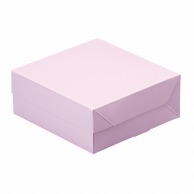 cotta ケーキ箱ロックBOX65　トレーなし 140角 76471　ピンク 50枚/束（ご注文単位1束）【直送品】