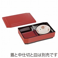 台和 ハーフ松花堂　身 タタキ朱 DW-3000-R 1個（ご注文単位1個）【直送品】