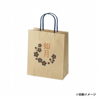 【オリジナル印刷】スムースB22－12　未晒100g（茶） ベタ印刷なし2色印刷　3000枚 オプション　アクリル紐芯入カラー替え 3000枚