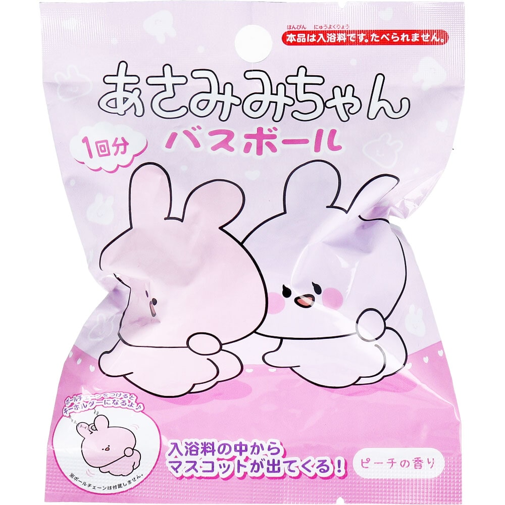 サンタン　あさみみちゃんバスボール ピーチの香り 75g 1回分 1個（ご注文単位1個）【直送品】