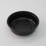 アクタ 丼容器 ワン折 底 丸43A 黒 50枚/束（ご注文単位8束）【直送品】