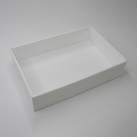 アクタ 弁当容器 ワン折重 縁 90×60(50) 白エンボス 25枚/束（ご注文単位8束）【直送品】