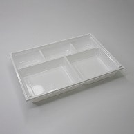 アクタ 弁当容器 ワン折重 底 90×60Y ホワイト 25枚/束（ご注文単位8束）【直送品】