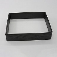 アクタ 弁当容器　ワン折重　縁 76×60（45） 黒焼杉 25枚/袋（ご注文単位8袋）【直送品】