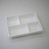 アクタ 弁当容器 ワン折重 底 76×60 J-4 ホワイト 25枚/束（ご注文単位8束）【直送品】