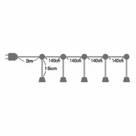 P・O・Pプロダクツ 提灯用ソケット 5個用 No.9031 1枚（ご注文単位1枚）【直送品】