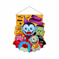 P・O・Pプロダクツ ユニークカット　吊り下げ旗  25873　HALLOWEENモンスター 1枚（ご注文単位1枚）【直送品】