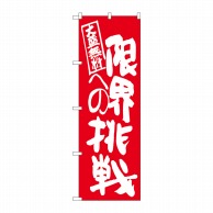 P・O・Pプロダクツ のぼり  SNB-1275　限界への挑戦　赤地 1枚（ご注文単位1枚）【直送品】