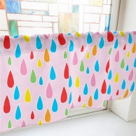 P・O・Pプロダクツ カフェカーテン W1000 41235　雨　ピンク 1枚（ご注文単位1枚）【直送品】