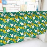 P・O・Pプロダクツ カフェカーテン W1000 41329　花　緑 1枚（ご注文単位1枚）【直送品】