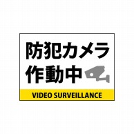 P・O・Pプロダクツ POPシート　吸着ターポリン A5 69841　防犯カメラ作動中 1枚（ご注文単位1枚）【直送品】