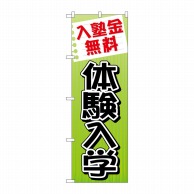 P・O・Pプロダクツ のぼり  GNB-779　入塾金無料　体験入学 1枚（ご注文単位1枚）【直送品】