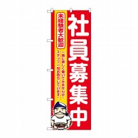 P・O・Pプロダクツ のぼり  GNB-3297　社員募集中　赤地 1枚（ご注文単位1枚）【直送品】