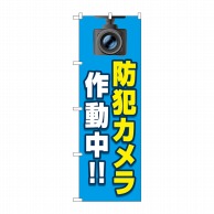 P・O・Pプロダクツ のぼり  GNB-4582　防犯カメラ作動中　青 1枚（ご注文単位1枚）【直送品】