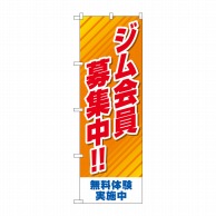 P・O・Pプロダクツ のぼり  GNB-4694　ジム会員募集中オレンジ 1枚（ご注文単位1枚）【直送品】