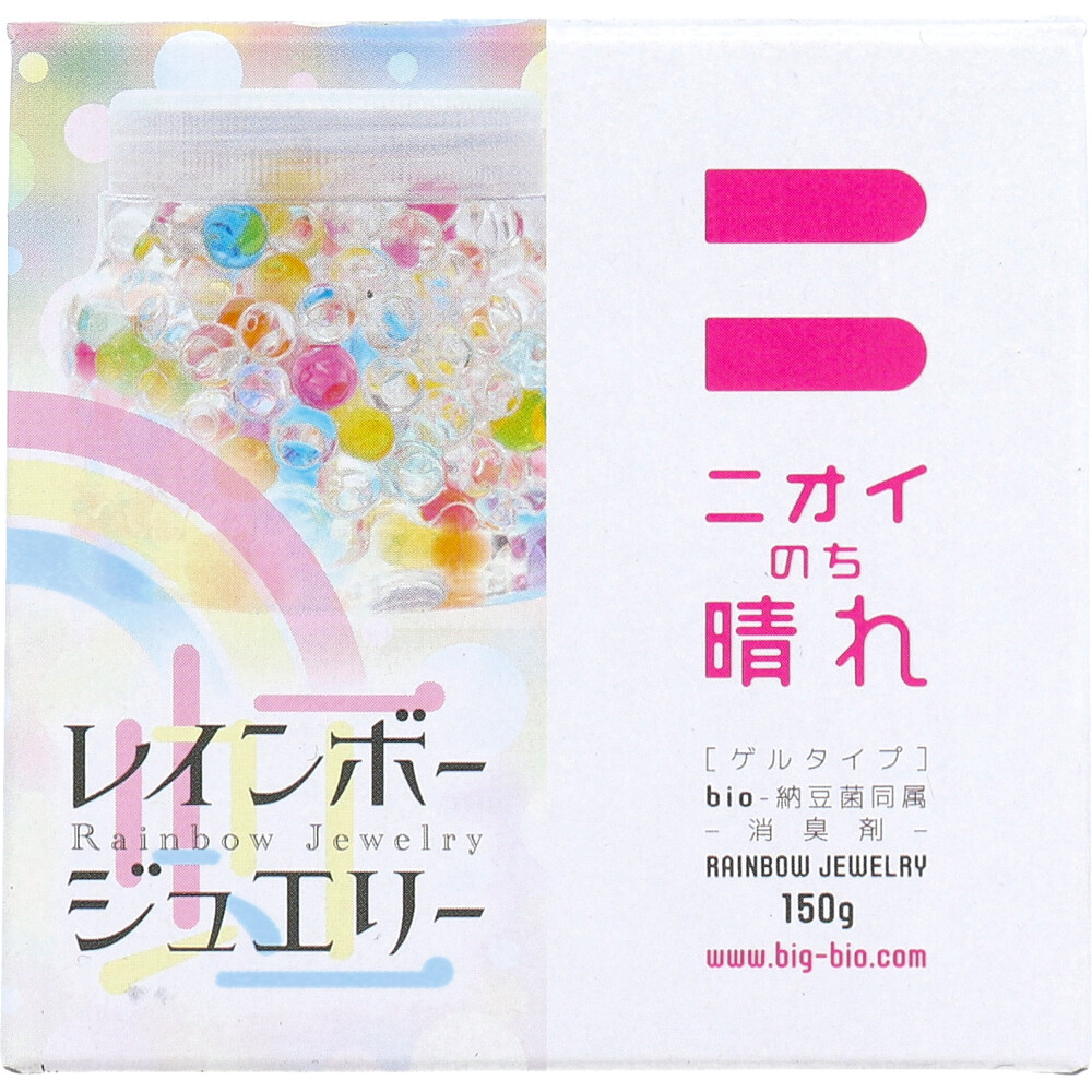 ビッグバイオ　ニオイのち晴れ レインボージュエリー 消臭剤 ゲルタイプ 150g　1個（ご注文単位1個）【直送品】