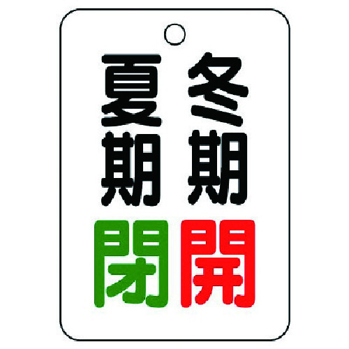 トラスコ中山 ユニット バルブ表示板夏期閉冬期開・5枚組・65X45 741-5729  (ご注文単位1組) 【直送品】