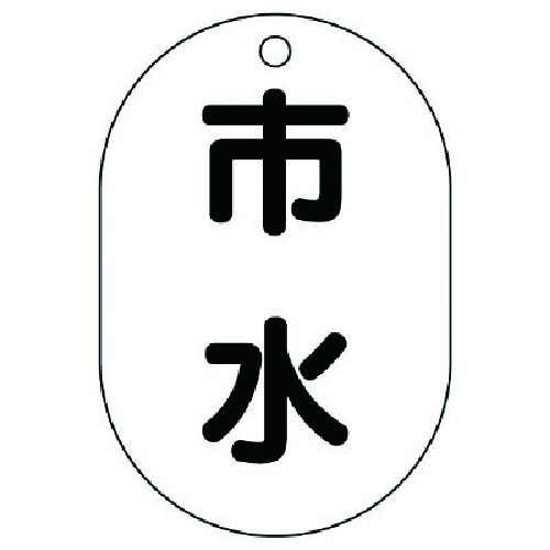 トラスコ中山 ユニット バルブ表示板市水・5枚組・70X47（ご注文単位1組）【直送品】