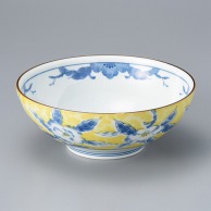 山万 黄彩花紋　麺鉢  02512-319 1個（ご注文単位1個）【直送品】