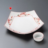 山万 朱呉須花絵　五角皿　大  04025-149 1個（ご注文単位1個）【直送品】