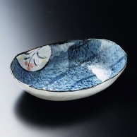 山万 ごす濃色絵　花楕円鉢  06017-519 1個（ご注文単位1個）【直送品】