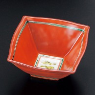 山万 赤絵双魚　角小鉢  08801-149 1個（ご注文単位1個）【直送品】