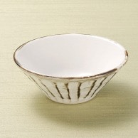 山万 錆粉引しのぎ深鉢　中  11214-409 1個（ご注文単位1個）【直送品】