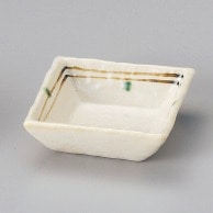 山万 茶ラインオリベ点正角皿　小  12324-109 1個（ご注文単位1個）【直送品】