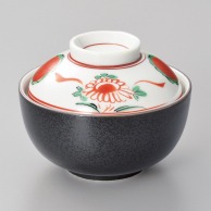 山万 黒結晶赤絵花鳥　小煮物碗  16116-139 1個（ご注文単位1個）【直送品】