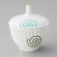 山万 白磁渦紋　小蓋物  16601-459 1個（ご注文単位1個）【直送品】